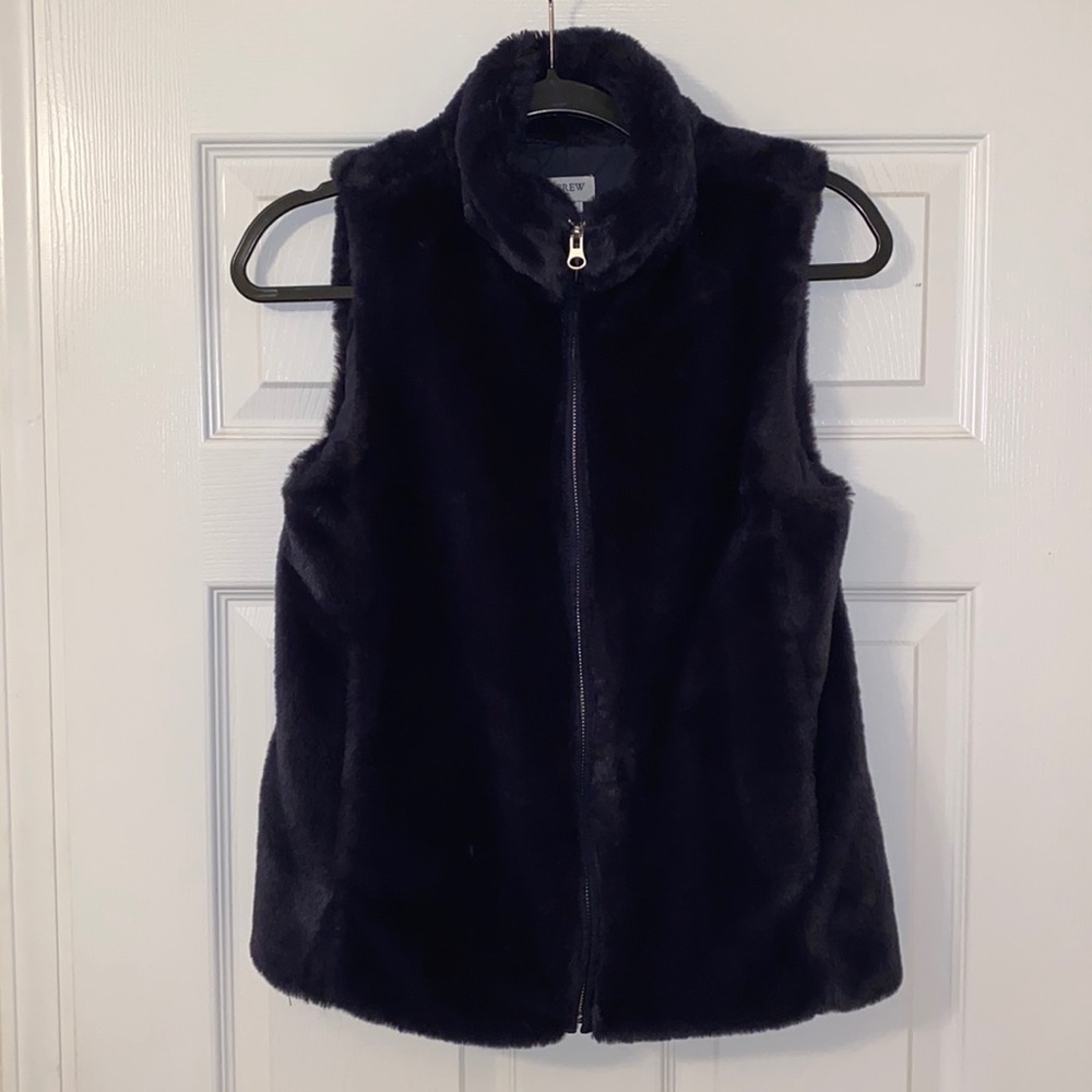J Crew Faux Fur Vest